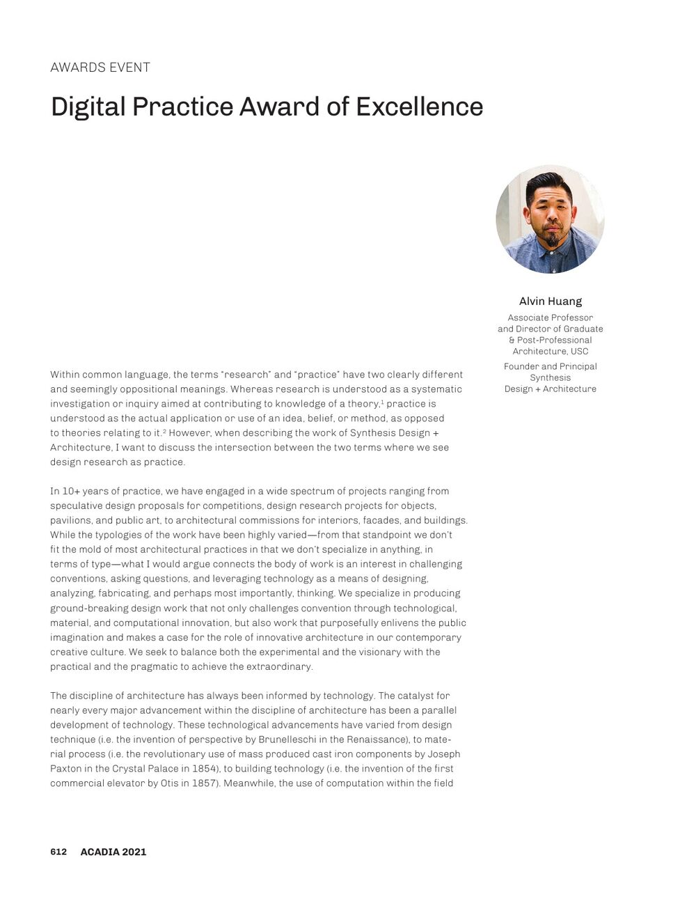 ACADIA 2021 Design Research as Practice page 1